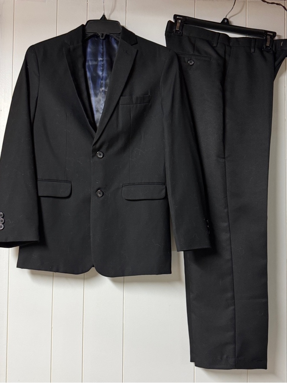 Izod Black Two-Piece Boy’s Suit - Notch Lapel Blazer & Trousers